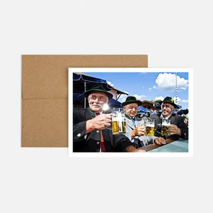 Frete grátis cartão de aniversário de cerveja, cartão reciclado