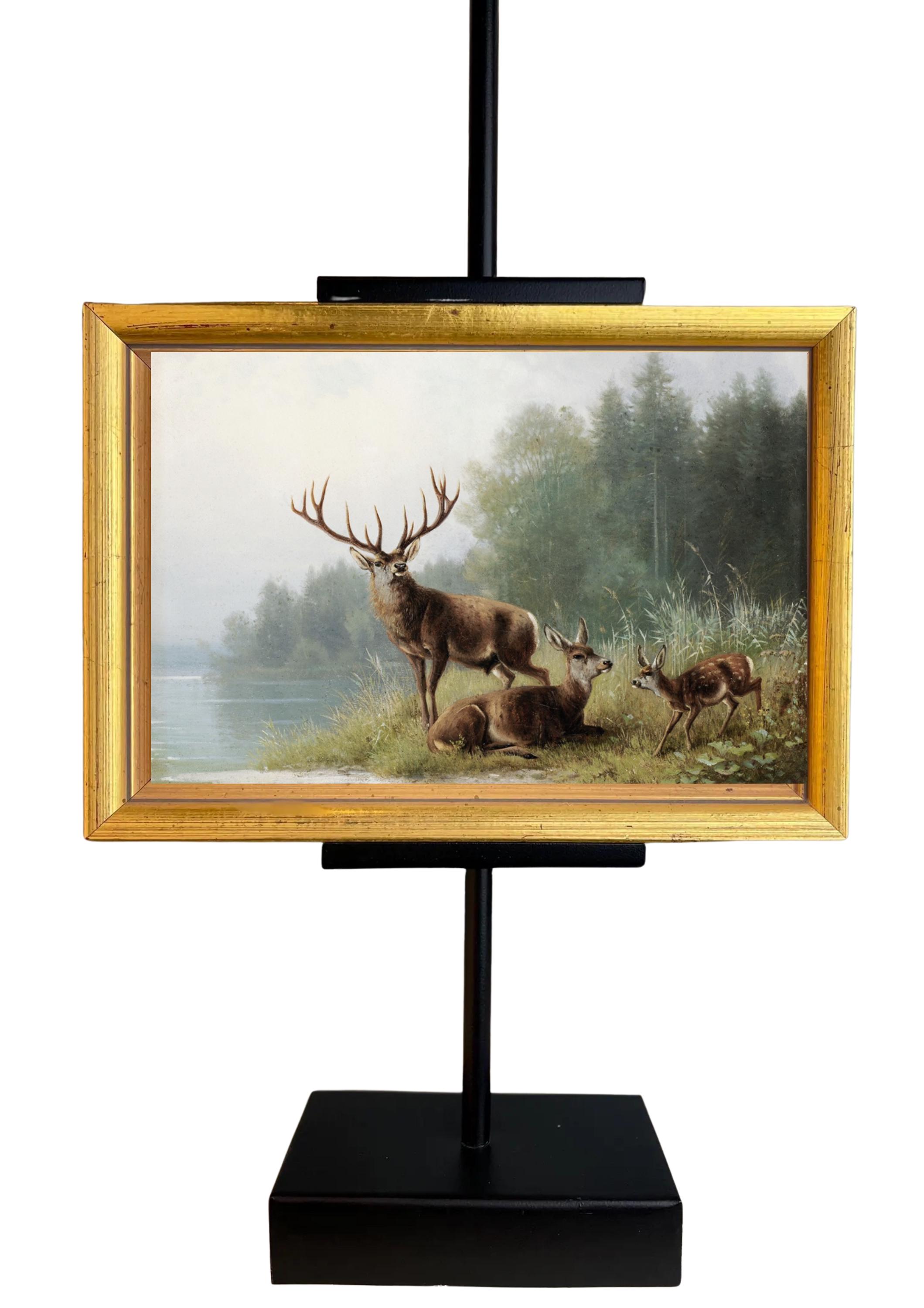 Fawn Deer Wall Art Print Stag & Doe Woodland Scene Romantic Forest ...