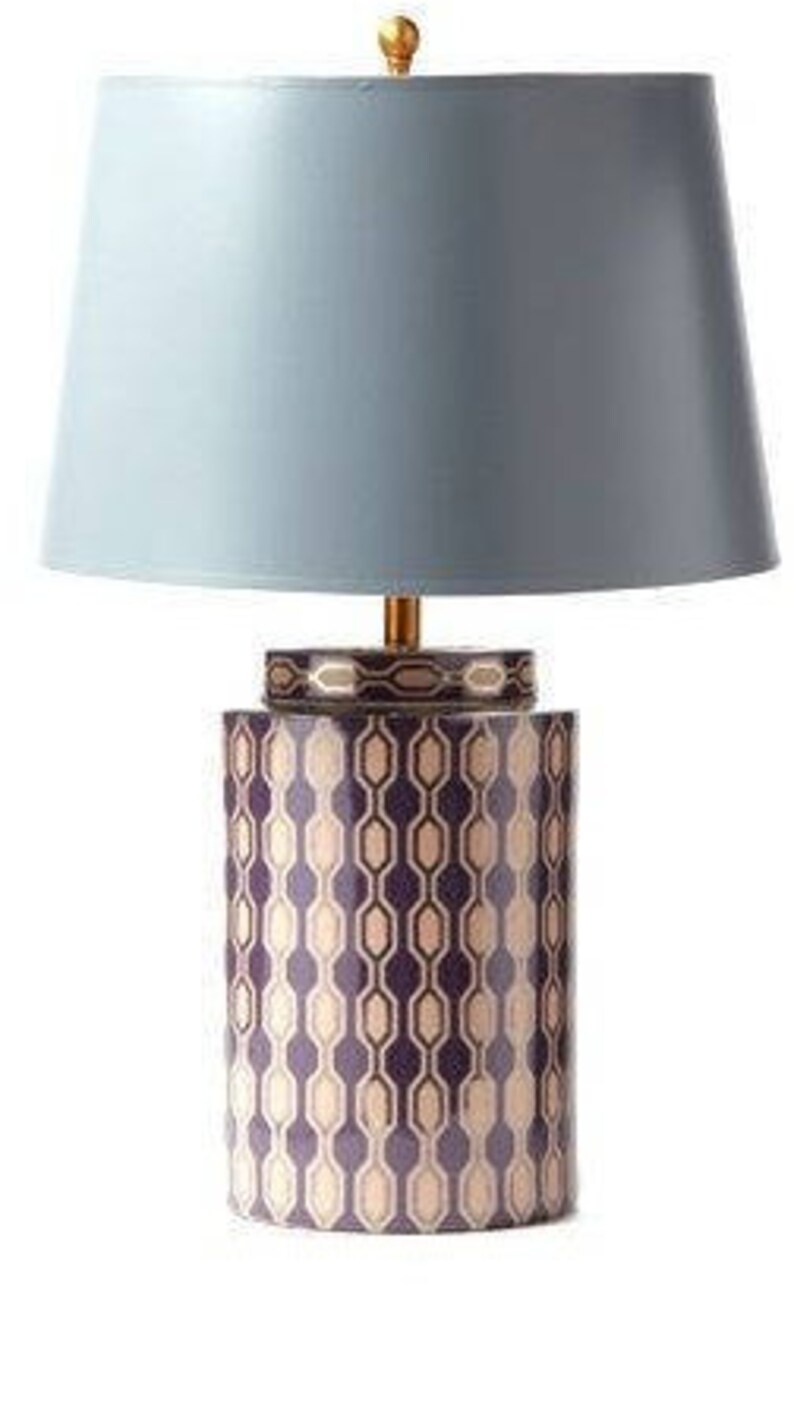 Geometric Lamp Kelly Hoppen Tea Jar Purple Gold Ceramic | Etsy Geometric Lamp Kelly Hoppen Tea Jar Purple Gold Ceramic | Etsy