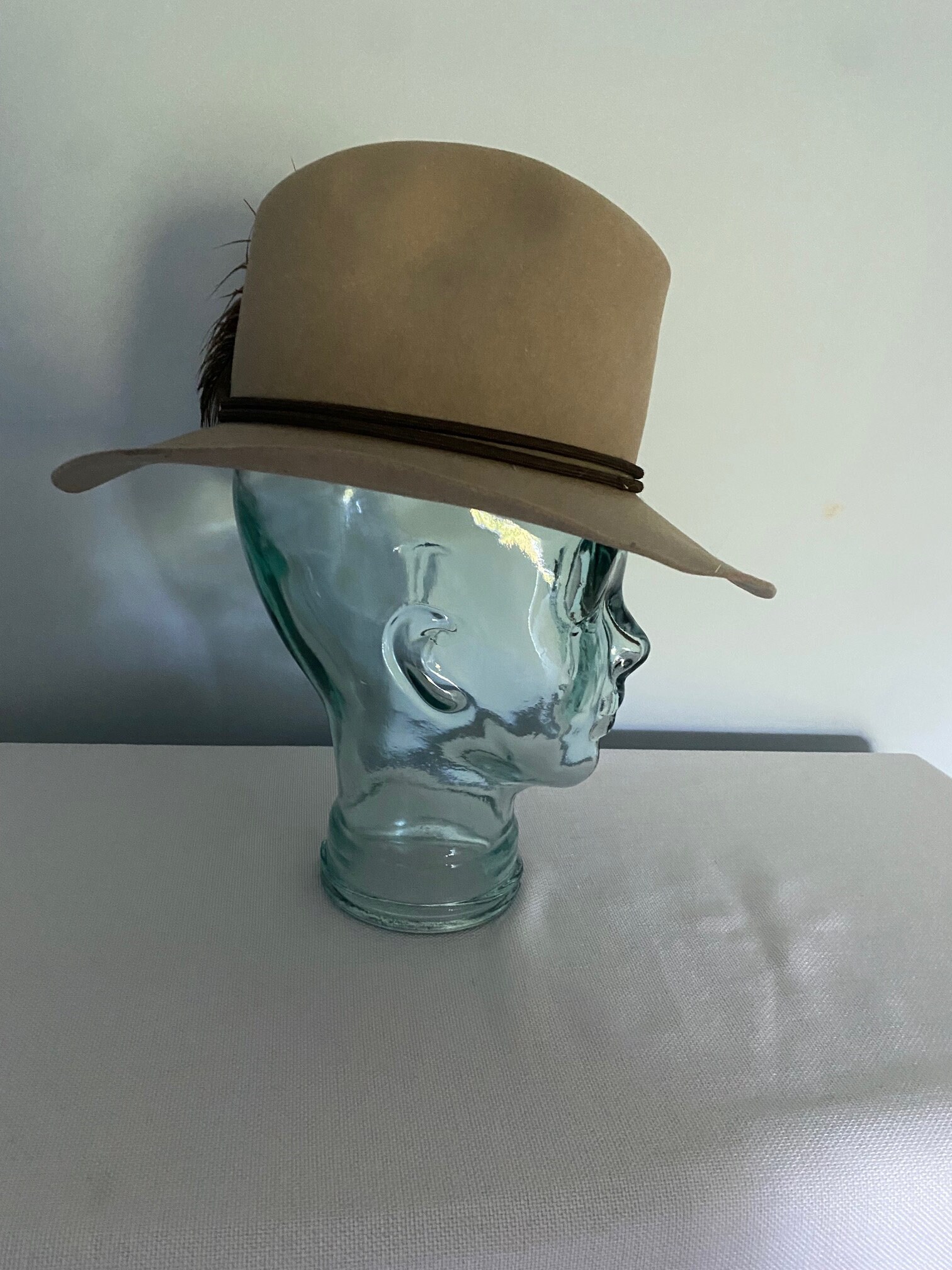 Vintage Reworked Wool Fedora Hat Cream Western Festival Boho Ralph Lauren Style il_fullxfull.7120455651_7c3p.jpg main image 3