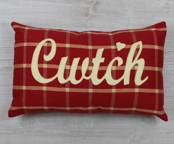 Cwtch Cotton Cushion 18 By 12 Inch With Cwtch In Etsy