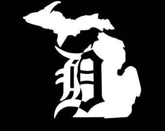 Detroit D Michigan Vinyl Car Window Decal Sticker *Buy 2 and get a third free (same size and color)