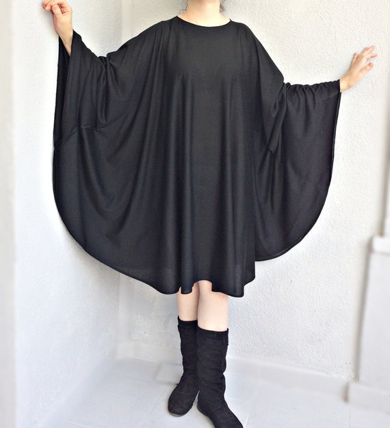 New Black Red Gothic Poncho Kaftan Top Plus Size Ladies One Size Womens New