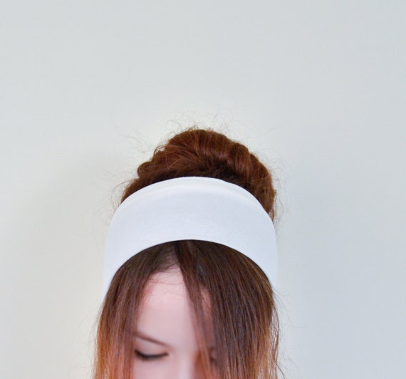 white yoga headband