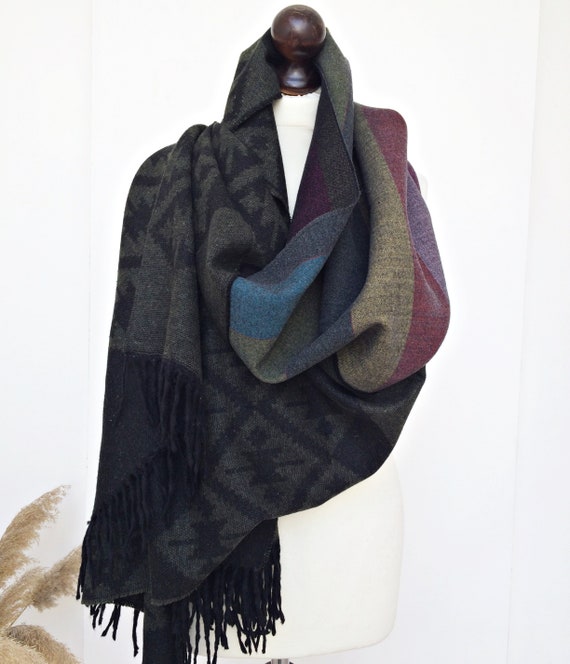 Indiano Pakistano Scialle Sciarpa Pashmina Wrap sciarpe scialli in lana acrilica grandi