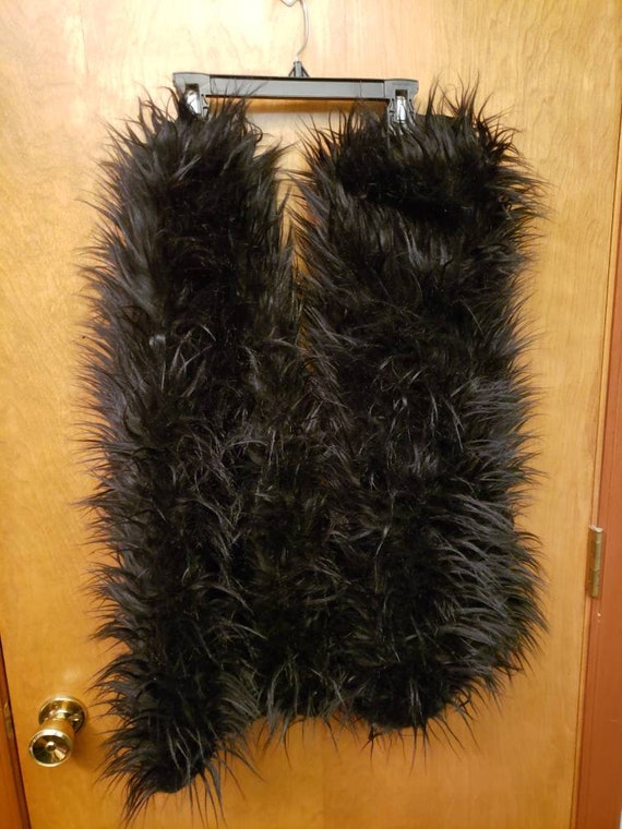 Black thigh high fluffies