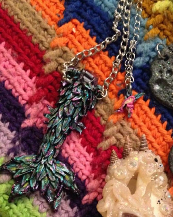Mermaid tail and fairy necklace