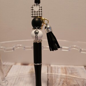Stylos à bille avec perles focales de style campagnard