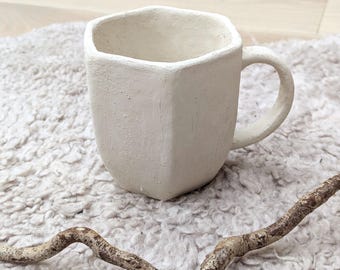 Hexagonal Mug Pottery Template | Printable Ceramic Pattern | Slab Building Tutorial | Step by Step Guide | Unique Cup Pattern