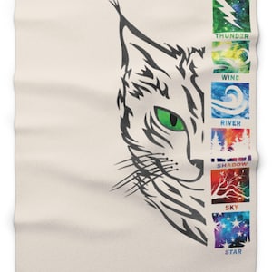 Warrior Cats Sherpa Blanket - Cream