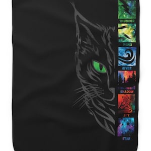 Warrior Cats Sherpa Blanket - Black