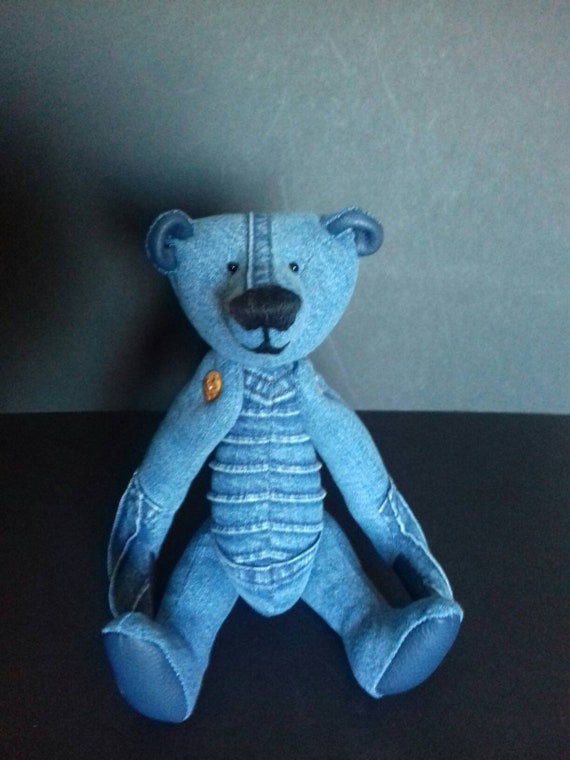 denim teddy bear