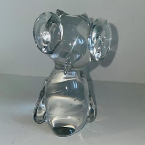 Solid glass owl figurine