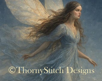 Sneeuw - kruissteekpatroon pdf-download Fantasy Fairy Art