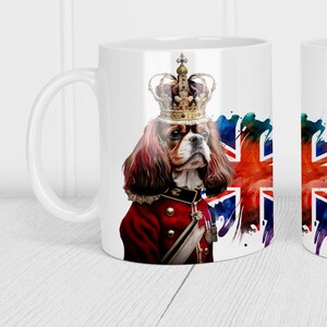 Cavalier King Charles Spaniel Dog Mug / Cup Coronation Welsh & English