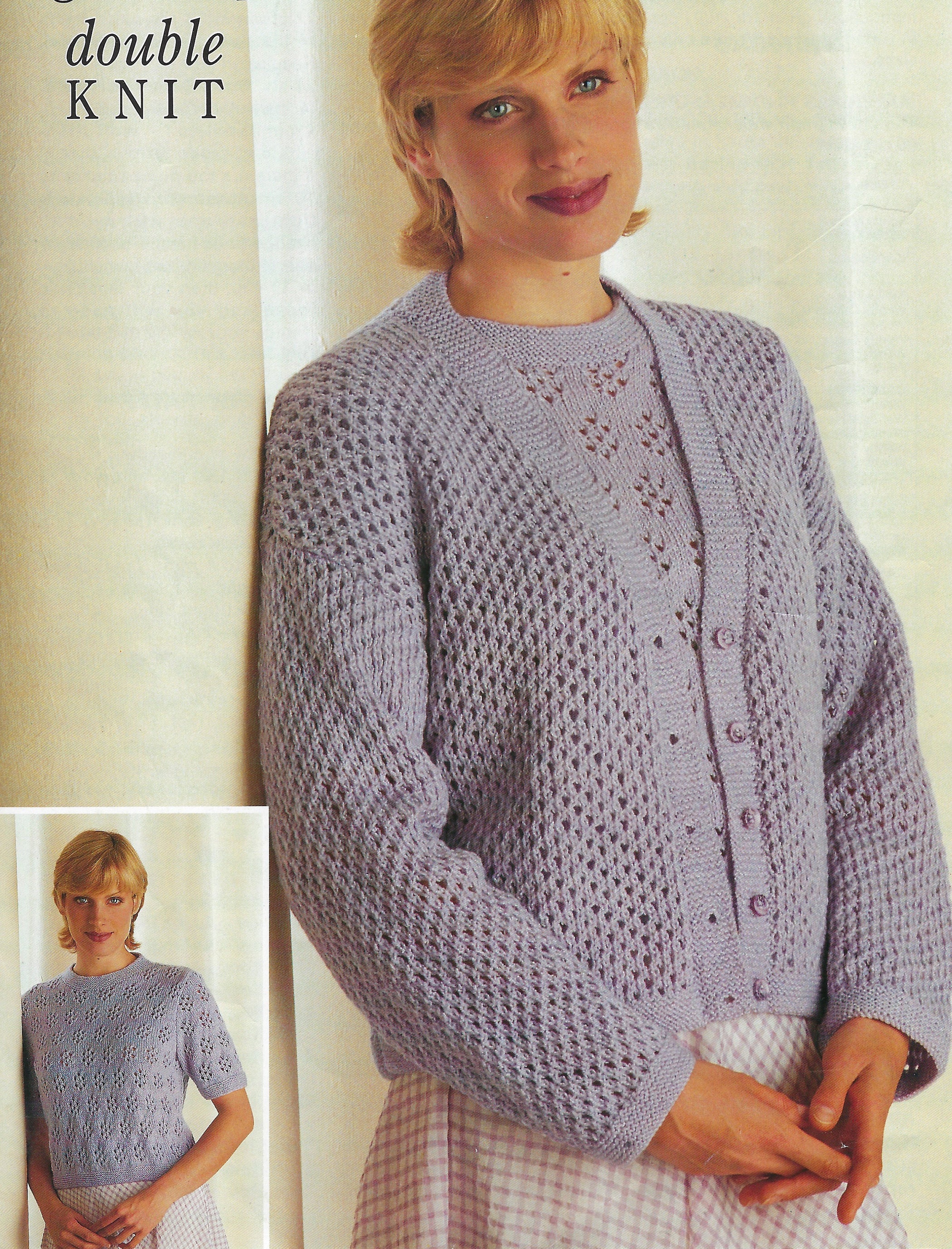 Ladies Twin Set Knitting Pattern Original 90s Pattern - Etsy UK