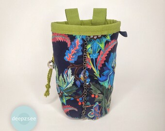 Night Garden * Stunning CHALK BAG for extraordinary projects / stylish Indoor Outdoor Climbing / with fluffy fleece lining