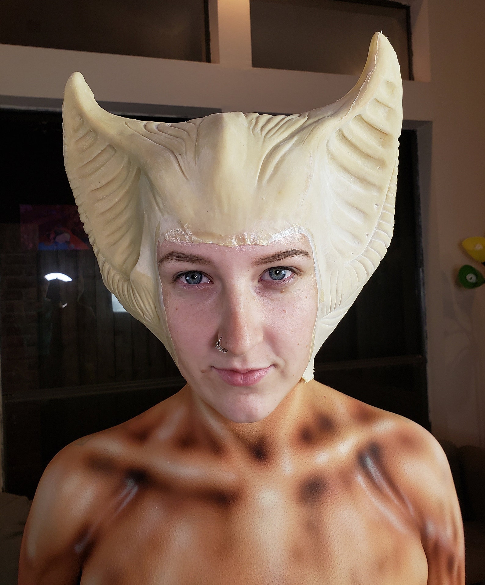 Bat Ears Prosthetic Cowl Etsy