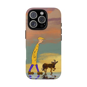 Funda para teléfono con diseño de perro paseando, accesorios para mascotas, regalos para dueños de perros, fundas únicas para teléfono