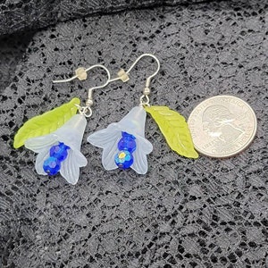 Blue Bellflower Earrings image 3