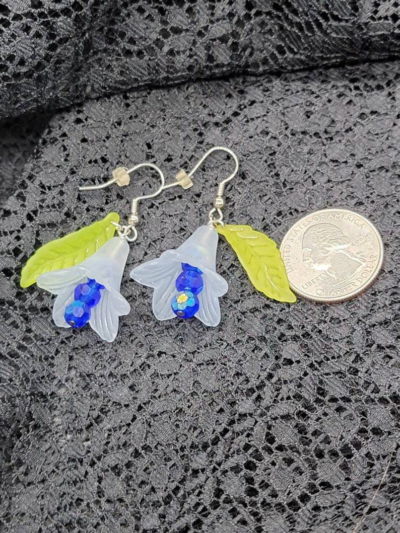 Blue Bellflower Earrings image 3