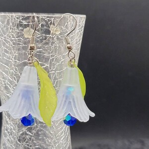 Blue Bellflower Earrings image 2