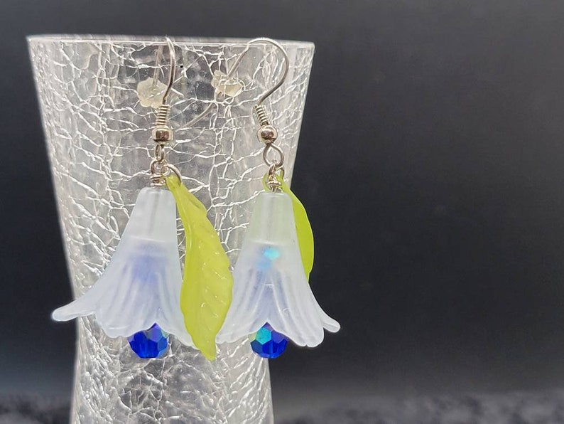 Blue Bellflower Earrings image 2