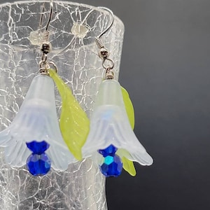 Blue Bellflower Earrings image 1