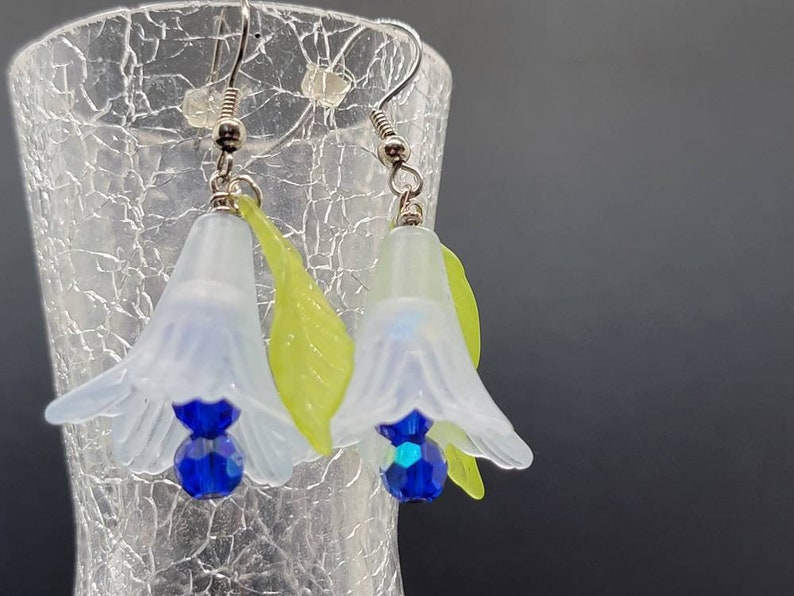 Blue Bellflower Earrings image 1