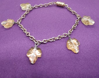 Gold leaf bracelet