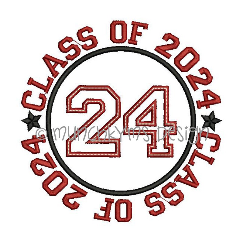 Class of 2024 Applique Etsy