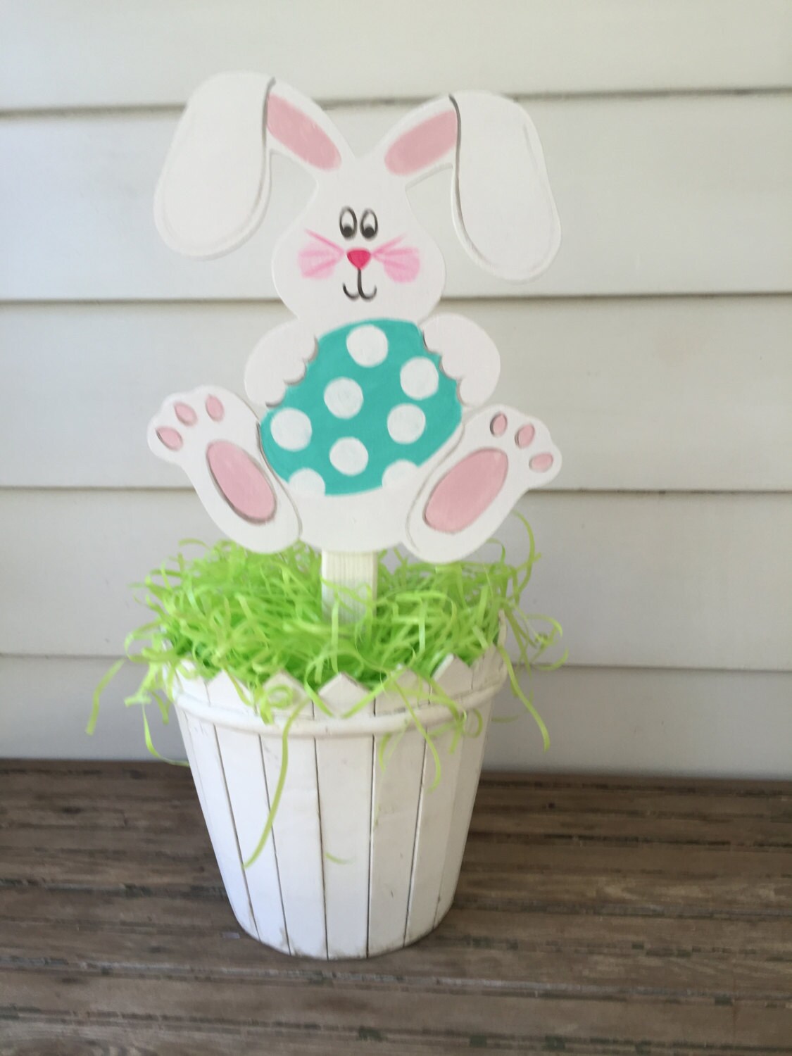 Easter Bunny Garden Stake Etsy
