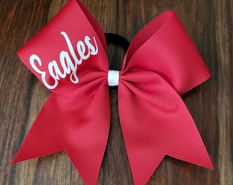 Custom Cheer/Dance/Softball bow with 1 Glitter Name.