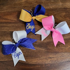 1.5 Custom MINI Cheer Bow Keychain. Ships Fast!