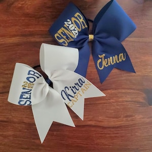 Senior Glitter Cheer Bows/Softball Bow/Dance Bow with Name