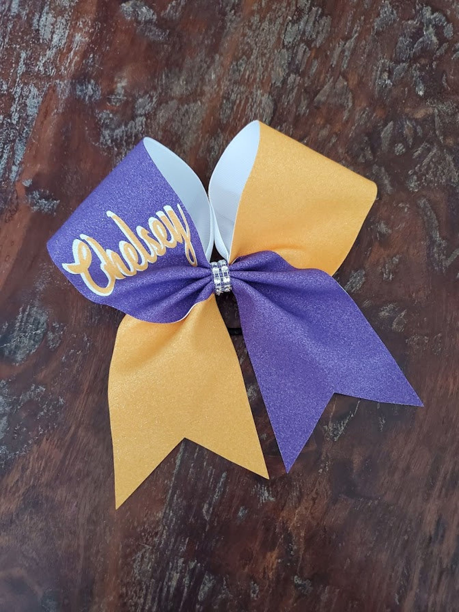 Custom Full Glitter Cheer Bow/dance Bow/senior Etsy
