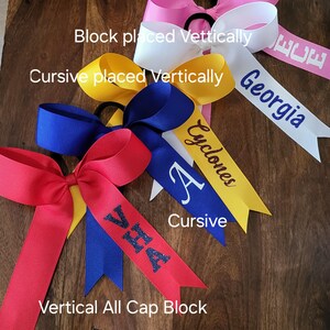 Long Tailed Hair Ribbon With 1 Name on Tail - Etsy