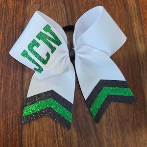 Custom Cheer Bow with Chevron Tail and 1 NAME. image 9