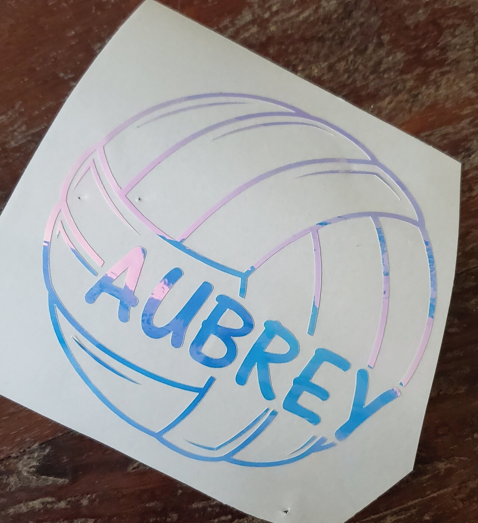 Custom Volleyball Water bottle Vinyl Sticker/Decal with Name. Etsy