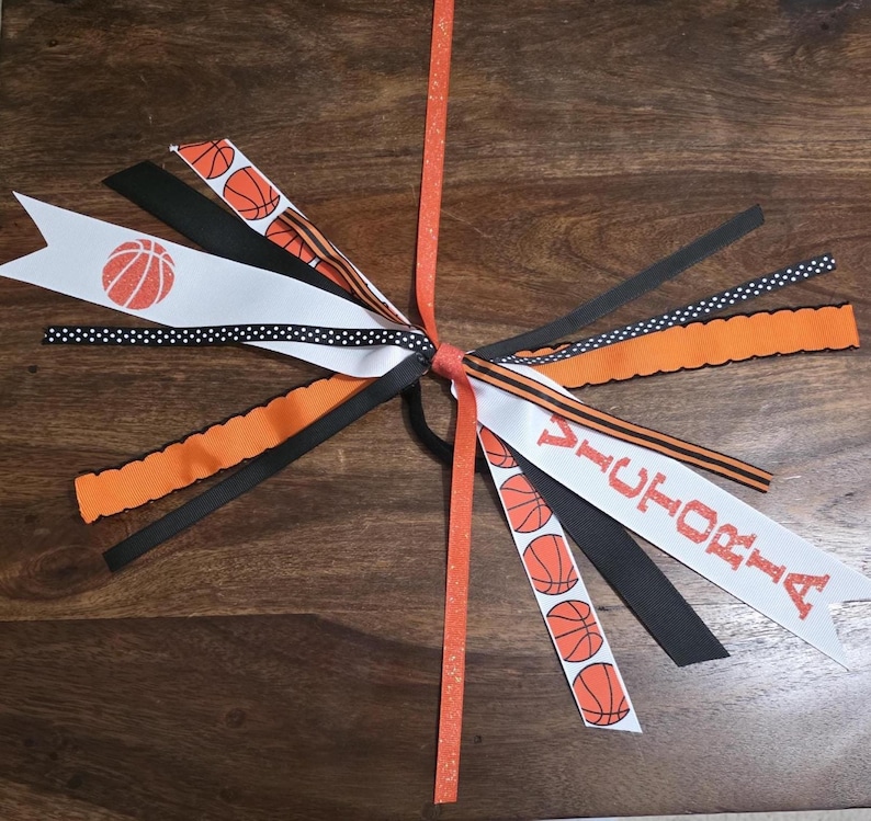 Custom Basketball Ribbon With 1 Glitter Name and 1 Number - Etsy