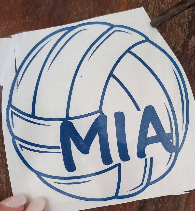 Custom Volleyball Water bottle Vinyl Sticker/Decal with Name. Etsy