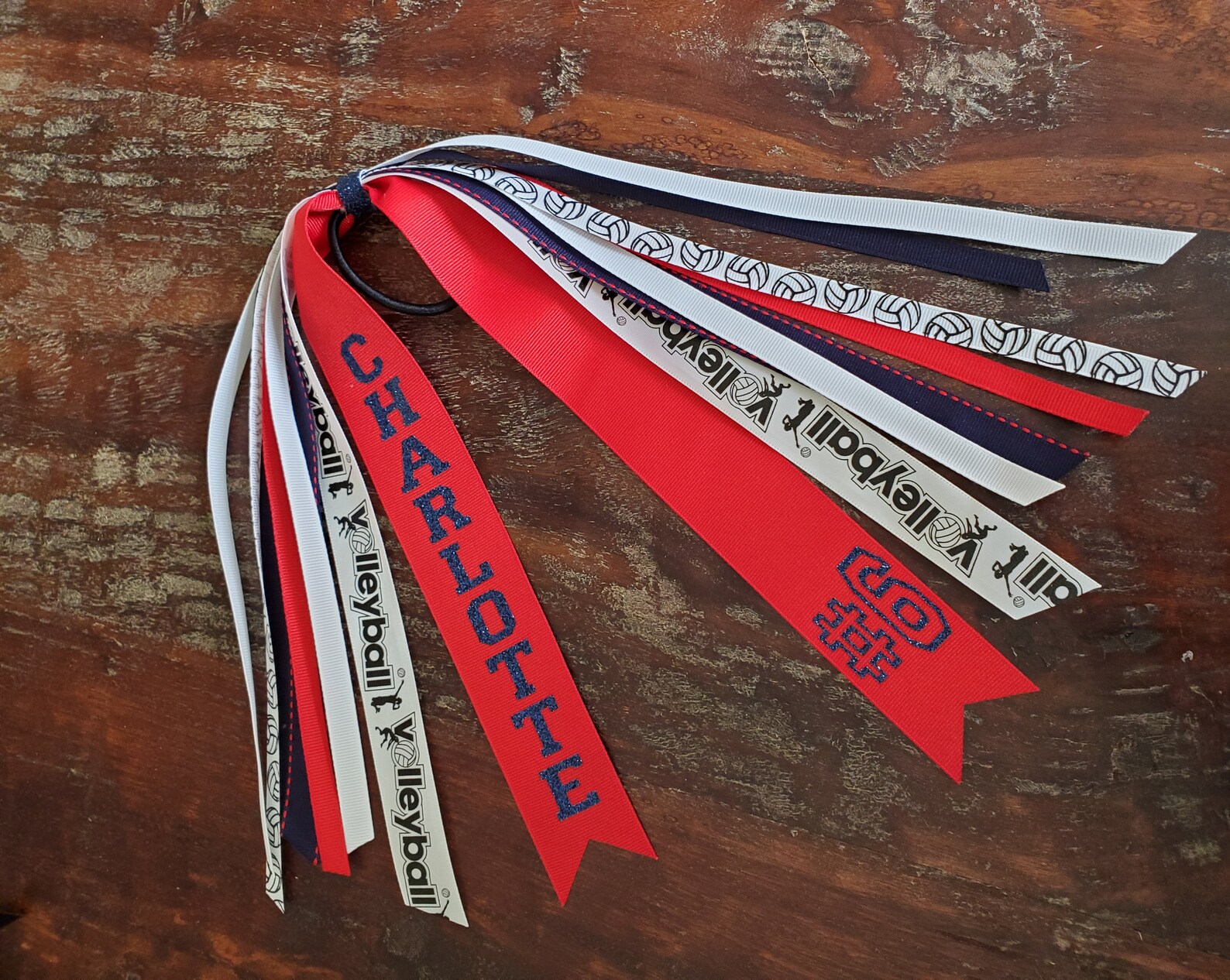 Custom Volleyball Hair Tie Streamer/ponyo Ribbons/ Spirit Etsy