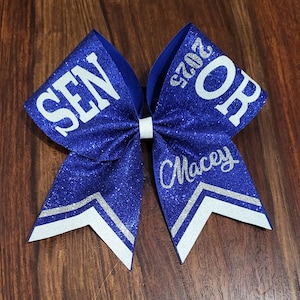 Custom Senior Cheer Bow/Softball Bow/Dance Bow