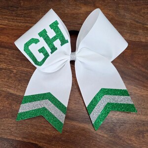 Custom Cheer Bow with Chevron Tail and 1 NAME. image 6