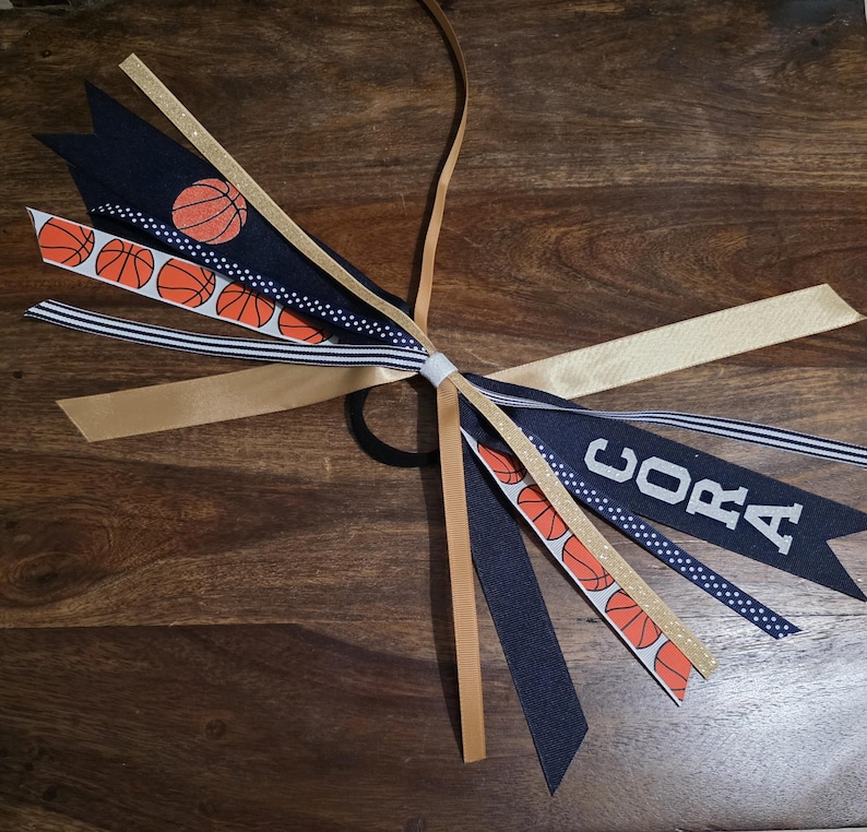 Custom Basketball Ribbon With 1 Glitter Name and 1 Number - Etsy