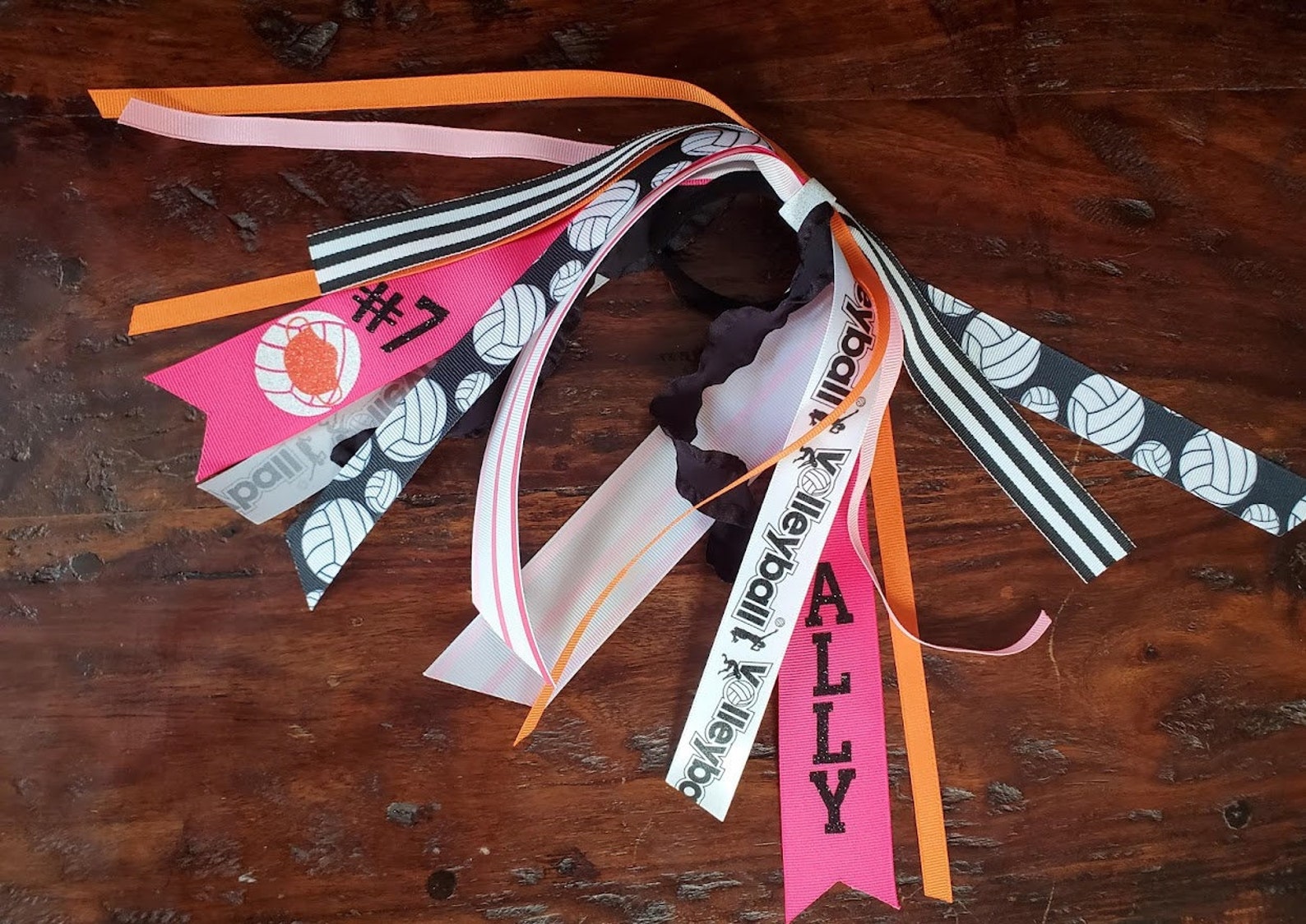 Custom Volleyball Hair Tie Streamer/ponyo Ribbons/ Spirit Etsy