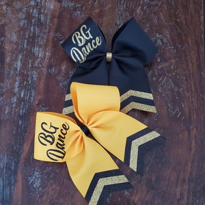 Custom Cheer Bow with Chevron Tail and 1 NAME. image 5