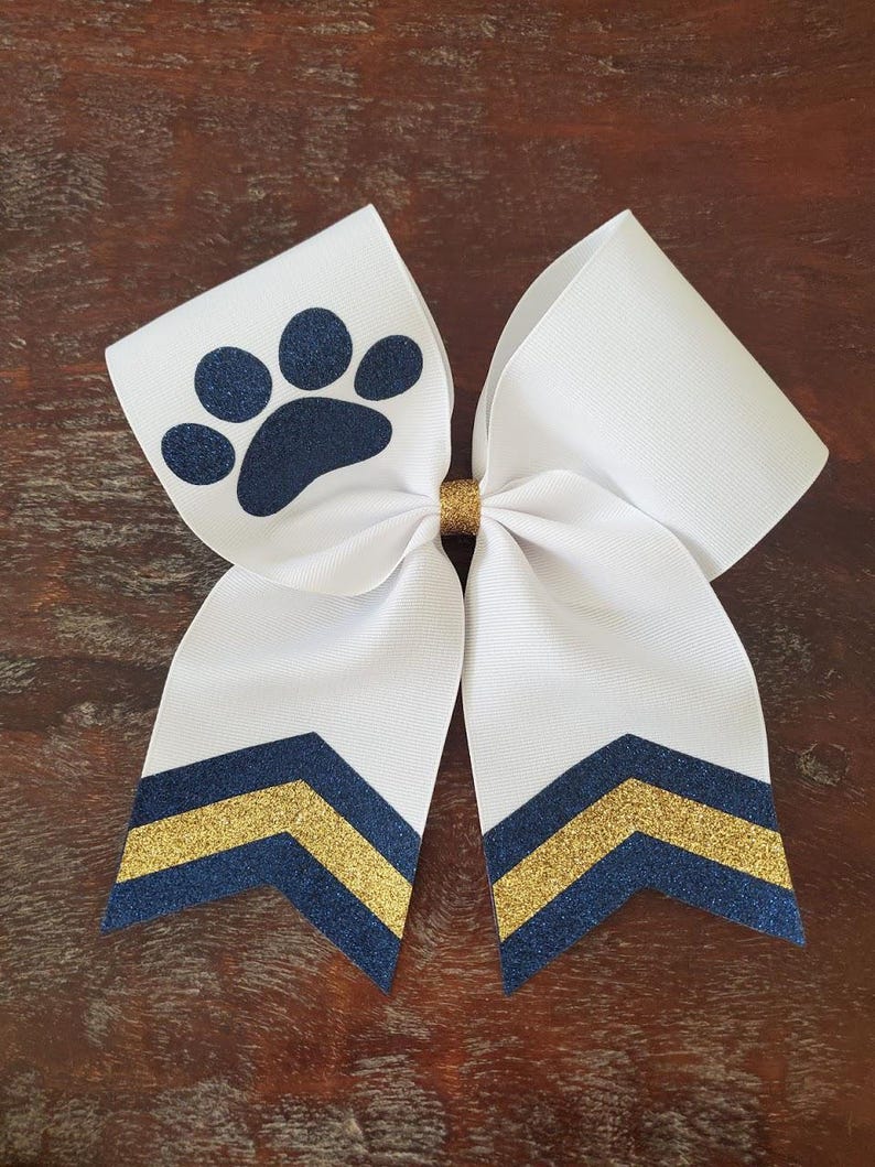Custom Cheer Bow with Chevron Tail and 1 NAME. image 12