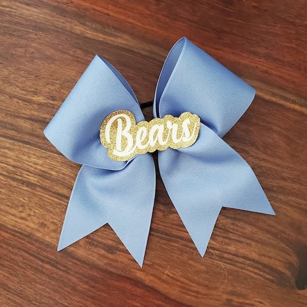 Custom Solid Ribbon Bow with Center name