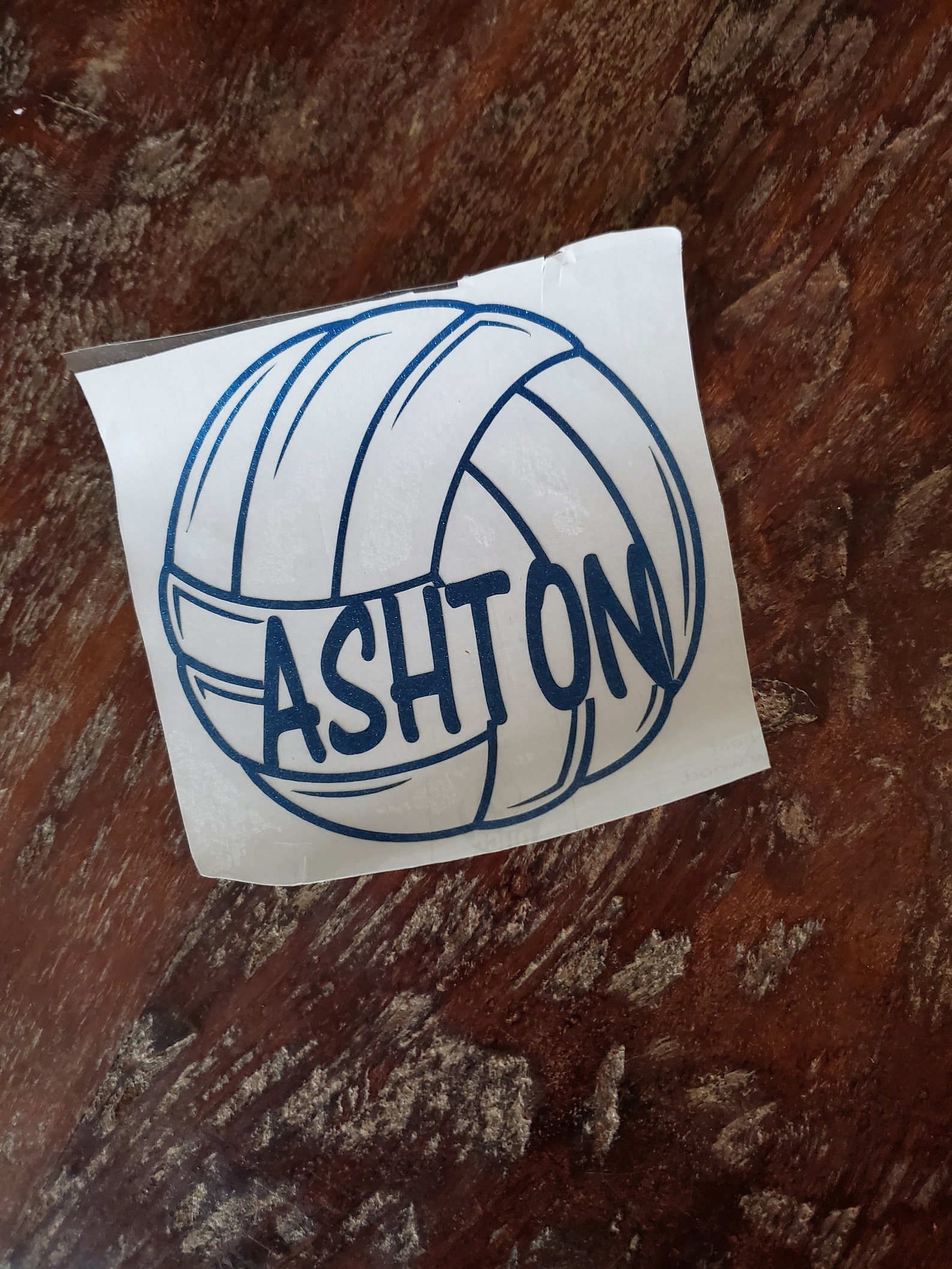 Custom Volleyball Water bottle Vinyl Sticker/Decal with Name. Etsy